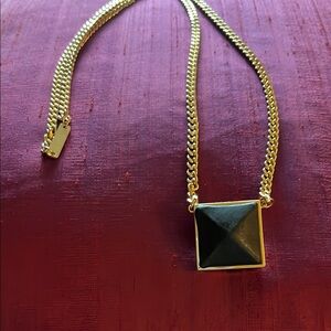 Elegant Gold and Black Necklace